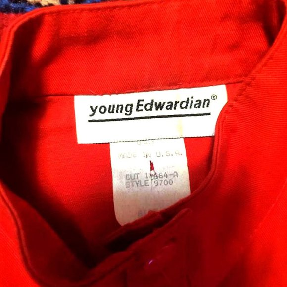 VTG 80s Young Edwardian Punk Faux Leather Dress - Picture 6 of 7